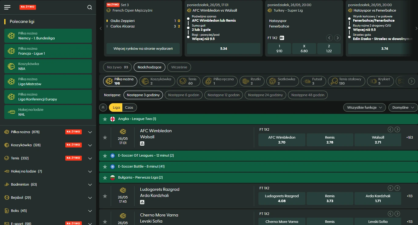 Casinia Zakłady sportowe